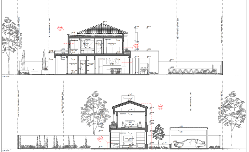Vivienda PAM, corte 1 – ARMAR Estudio
